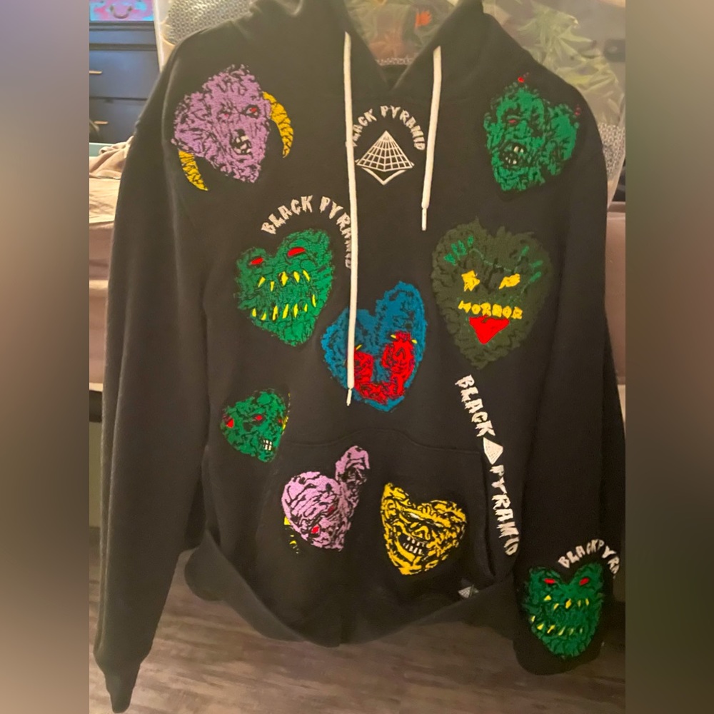 A Black Pyramid brand hoodie